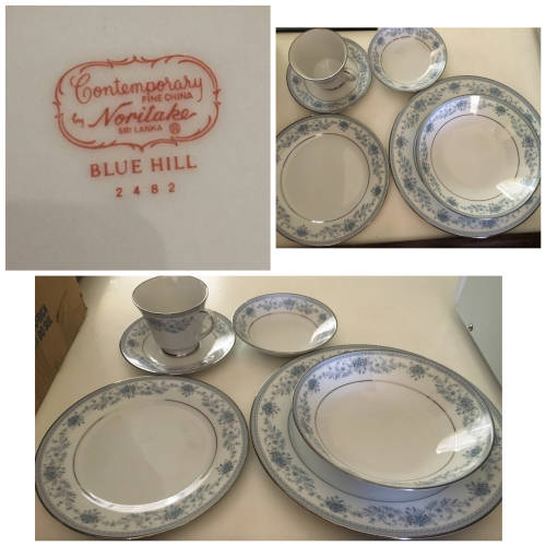 Dinnerware Sets Noritake Blue Hill 2482 Fine China 36 Piece was